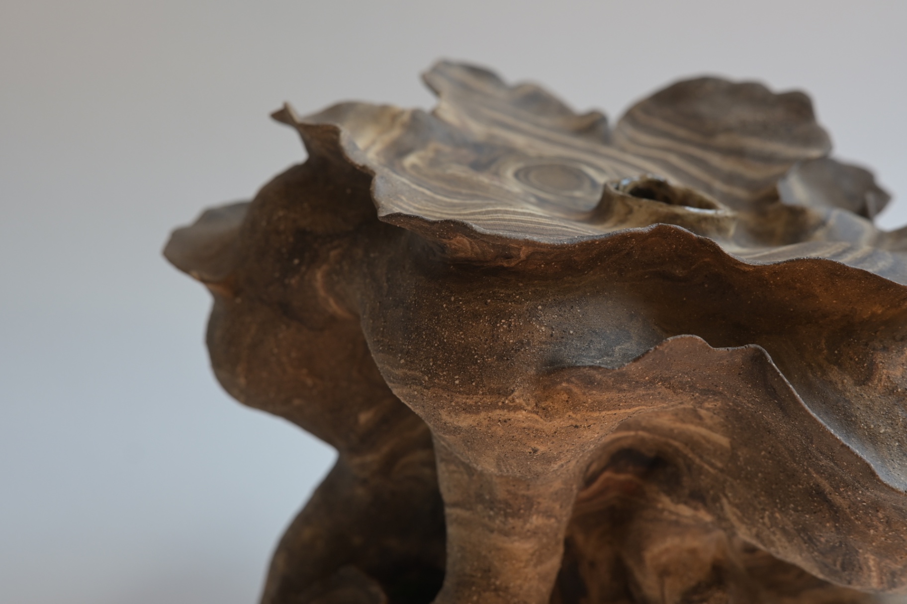 Detail of Haven showing metallic glaze